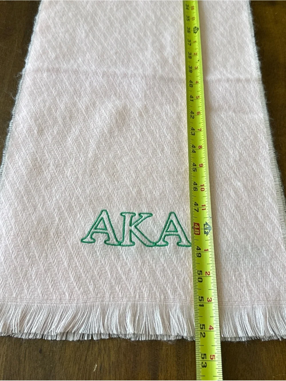 Alpha Kappa Alpha Pink Embroidered AKA Vintage Scarf - Made in Japan
